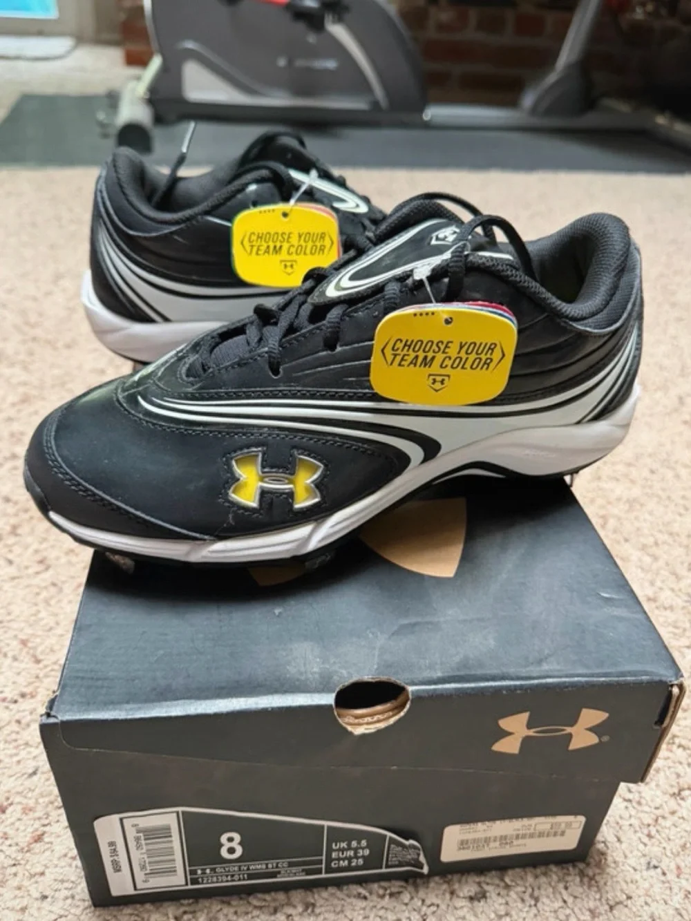 Under Armour Women's Black & White cleats